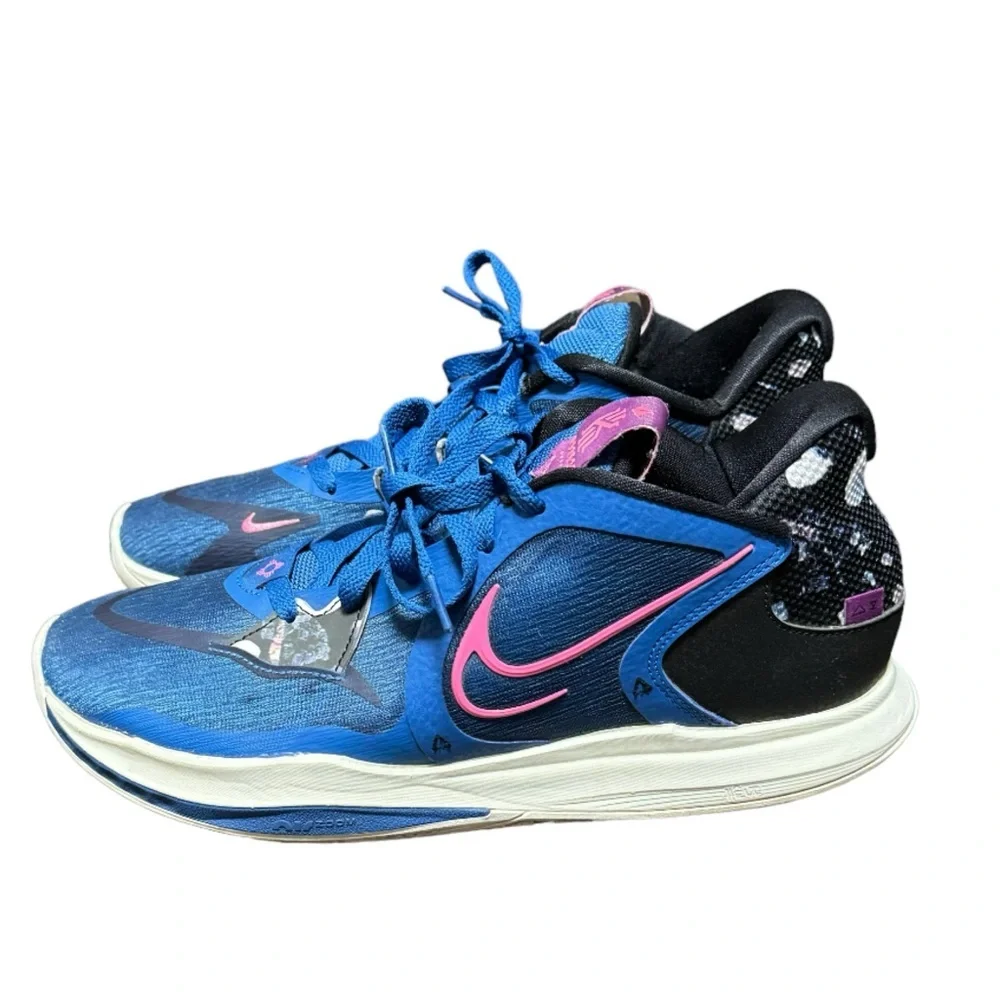 NIKE KYRIE 5 LOW Dark Marina Blue/Pinksicle/Black/ Viotech Shoes DJ6012-400